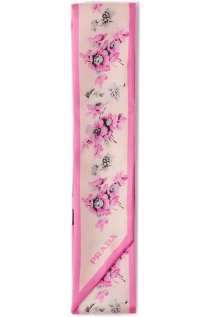 Prada Azalea-print silk scarf
