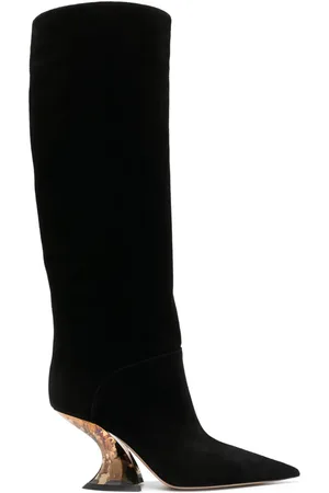 Casadei Elodie 85mm knee-length suede boots