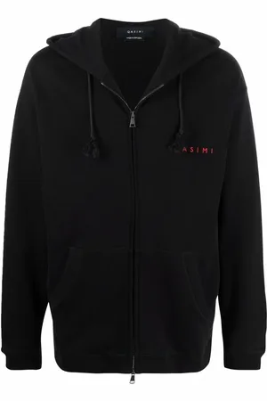 QASIMI Embroidered logo slogan hoodie