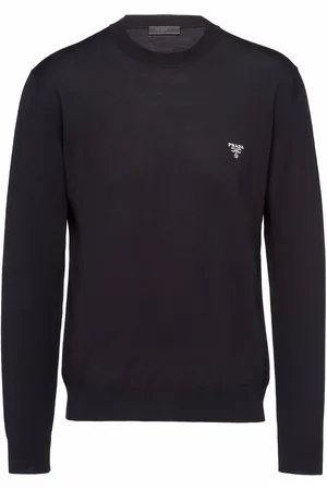 Prada Logo-embroidered wool jumper