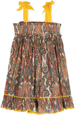 ZIMMERMANN Ottie paisley-print shirred dress