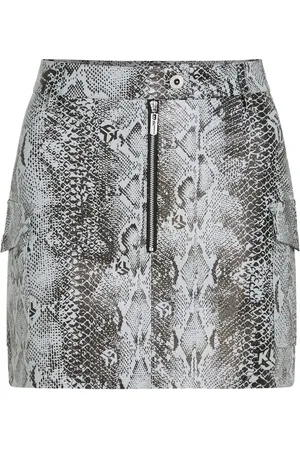 Karl Lagerfeld Snake-print faux-leather mini skirt