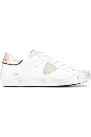 Philippe model Contrasting croc-effect sneakers