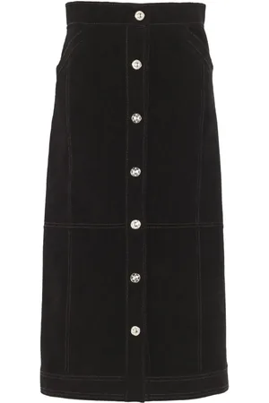 Barrie High-waisted midi skirt