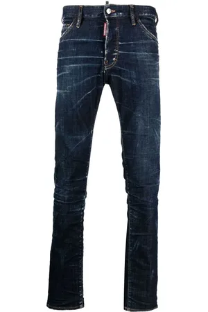 Dsquared2 Logo-patch slim-cut jeans