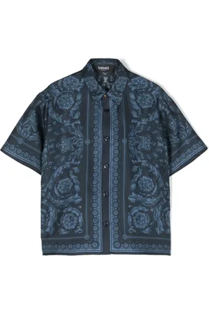 VERSACE Barocco-print silk shirt