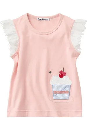 Familiar Cupcake-patch cotton T-shirt