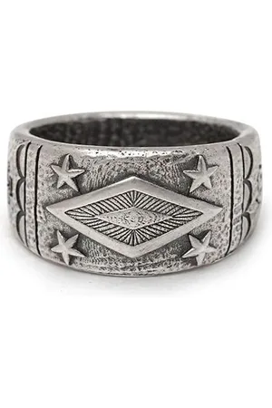Nialaya Engraved vintage-style ring