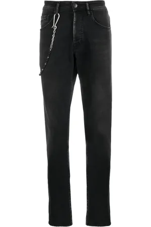 sartoria tramarossa Chain-detail slim-fit cotton jeans