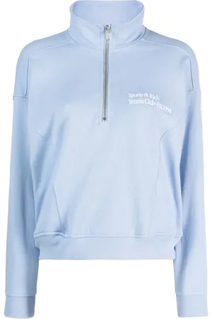 Sporty & Rich Slogan-print cotton sweatshirt