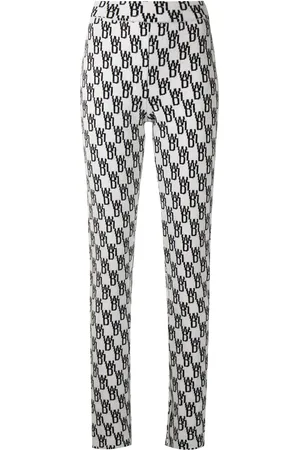 We11 Done Logo pattern knitted leggings
