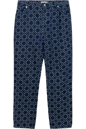 Simkhai Judson logo-jacquard straight-leg jeans