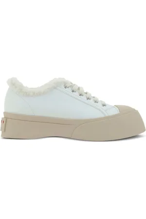 Marni Pablo lace-up shearling-trim sneakers