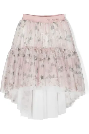 MONNALISA Floral-print tulle tutu