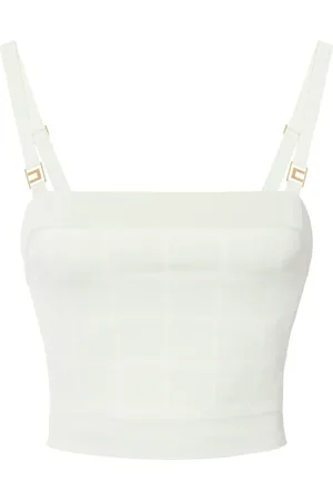 Elisabetta Franchi Logo jacquard top