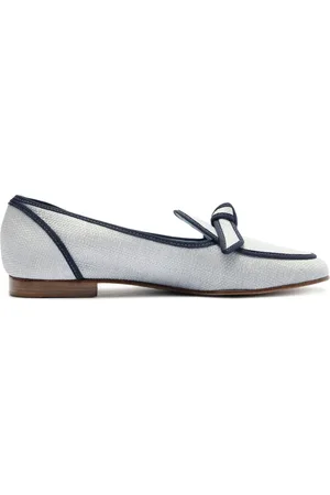 ALEXANDRE BIRMAN Grosgrain-trim raffia loafers