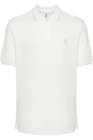 Brunello Cucinelli Logo-embroidered cotton polo shirt