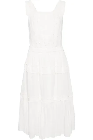 B+AB Polka dot cotton midi dress
