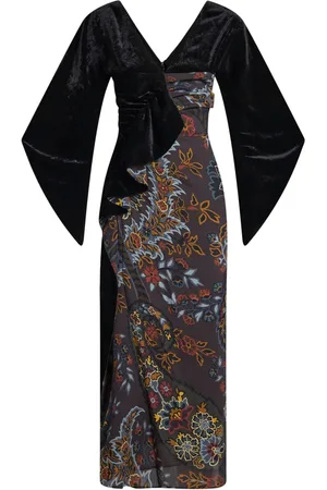 Etro Paisley contrasting print dress