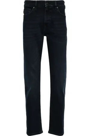 HUGO BOSS Mid-rise tapered jeans