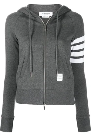Thom Browne 4-Bar stripe zip-fastening hoodie