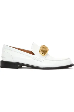 J.W.Anderson Appliqu??-detail leather loafers