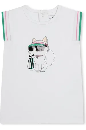 Karl Lagerfeld Ikonik Choupette-print cotton dress