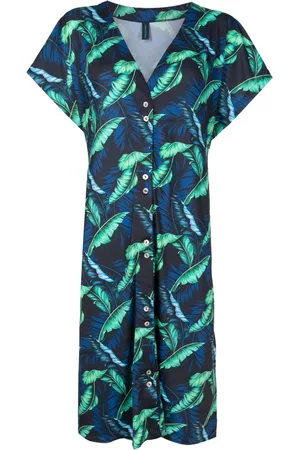 Lygia & Nanny Artemis leaf-print midi dress
