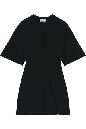 Ganni Pinstripe shirt mini dress