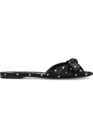 Dolce & Gabbana Polka dot-print satin slides