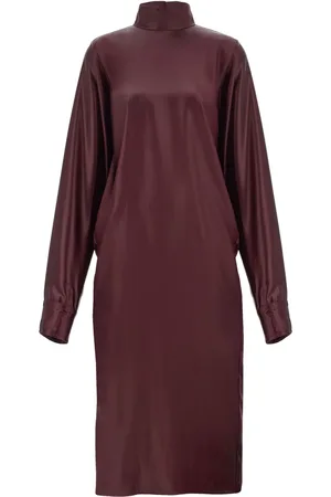 Salvatore Ferragamo Satin high-neck dress