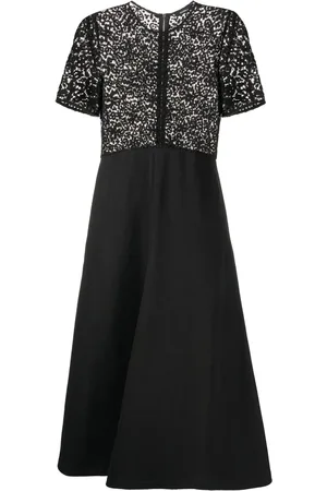 GOEN.J Macram??-panel midi dress