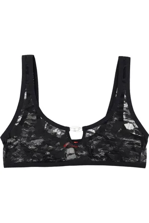 Diesel Logo-plaque lace bralette