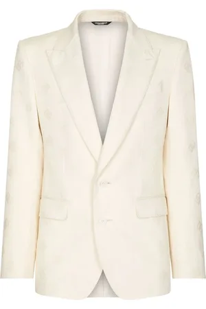 Dolce & Gabbana DG-logo jacquard single-breasted blazer
