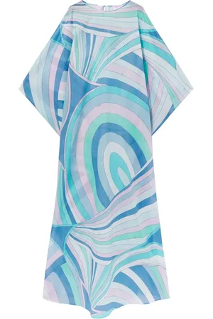 Puccini Iride-print cotton kaftan dress