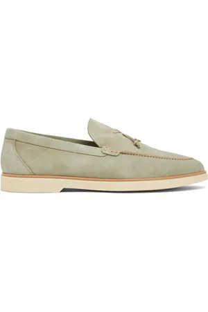 Magnanni Almond-toe suede loafers