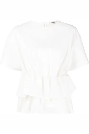 GOEN.J Ruffled short-sleeved top