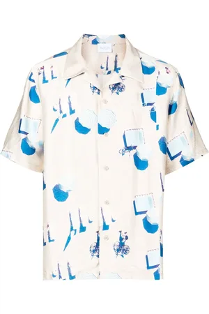 BLUE SKY INN Photograph-print short-sleeved shirt
