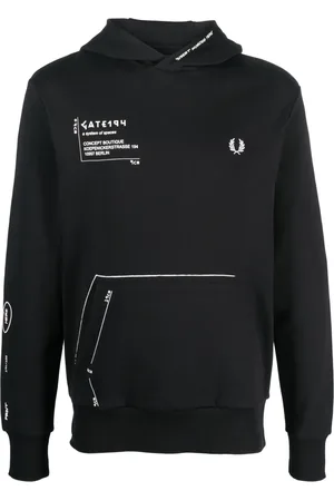 Fred Perry X GATE194 signature-print hoodie
