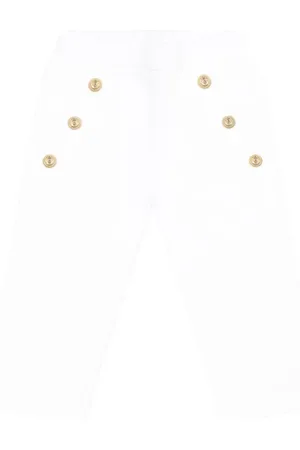 Balmain Engraved-buttons trousers