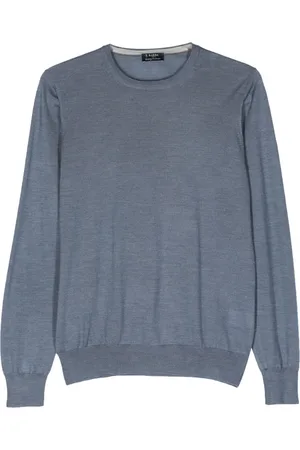 BARBA Crew-neck fine-knit jumper