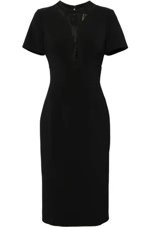 Elie saab Lace-panel midi dress