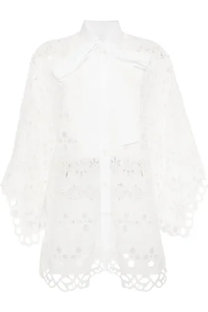 Elie saab Lace Embroidered Cotton Shirt