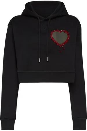 Dsquared2 Bead-embellished cotton hoodie