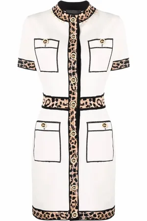 Philipp Plein Leopard trim dress