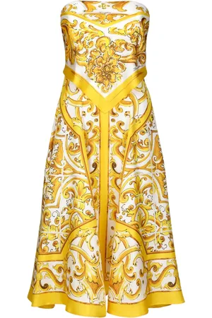 Dolce & Gabbana Majolica-print silk midi dress