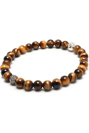 Nialaya Tiger eye and diamond bracelet
