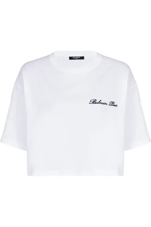 Balmain Logo-embroidered cotton T-shirt