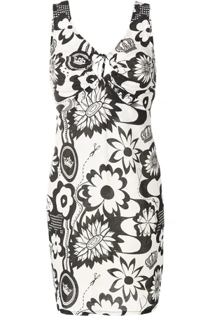 AMIR SLAMA Floral-print mini dress