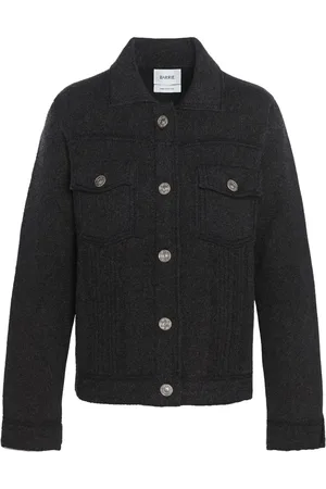 Barrie Contrast-stitching denim-effect jacket